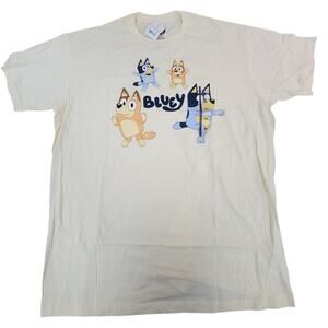Bluey Family Beige Crewneck T-Shirt - Men's XL - New